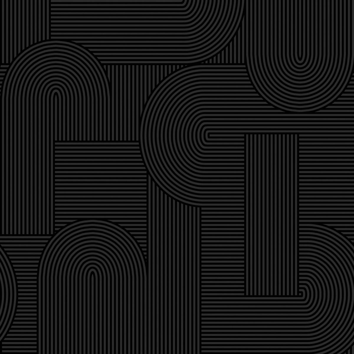 VLIESTAPETE Mindful Living - Schwarz, Papier/Kunststoff (52/1000cm) - Sublime