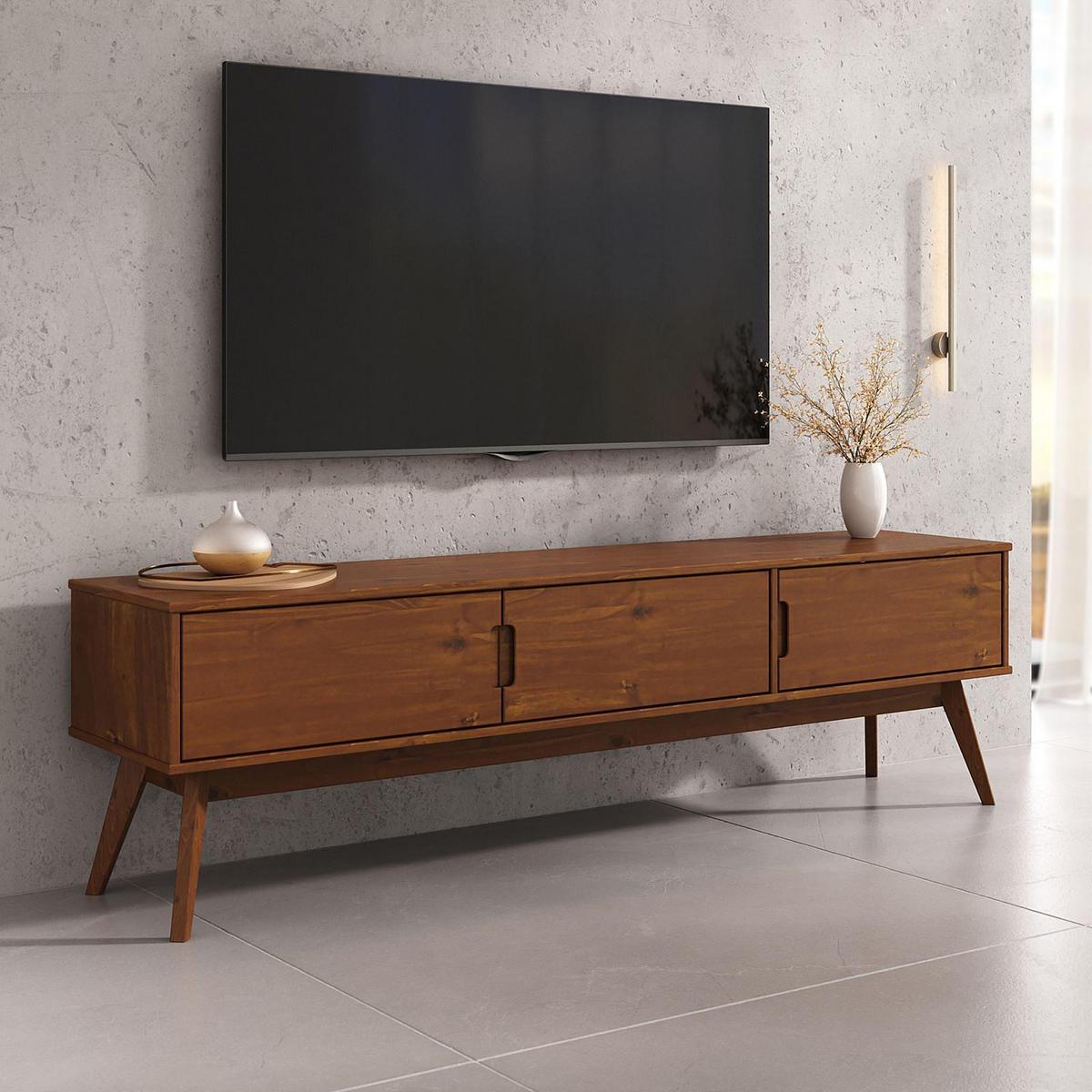 LOWBOARD TIVOLI Kastanie - Kastanienfarben, Holz (180/52/41cm) - IDIMEX