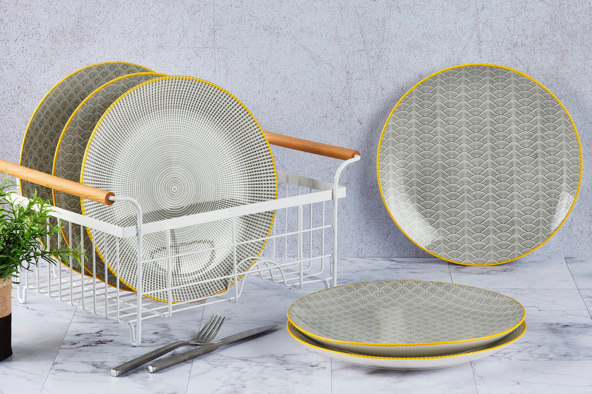 TELLER Pattern Ø26cm - 6er-Set - Eclipse - Grau, Keramik (26cm) - Björn