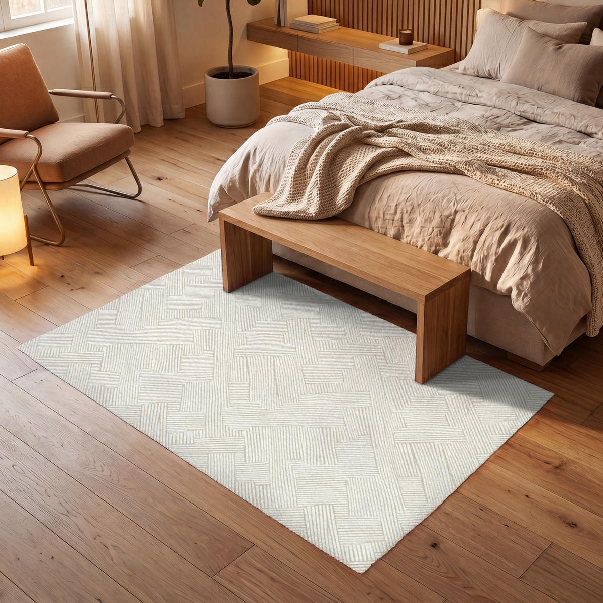 KOBERCE - Textúra - abstraktná - béžová - 180x120 cm - béžová, textil/plast (180/0.4cm) - OnlyWow
