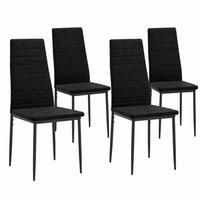 ESSZIMMERSTUHL 4er-Set armlos Schwarz Metall - Schwarz, Metall (41/97/54cm) - Meubliv