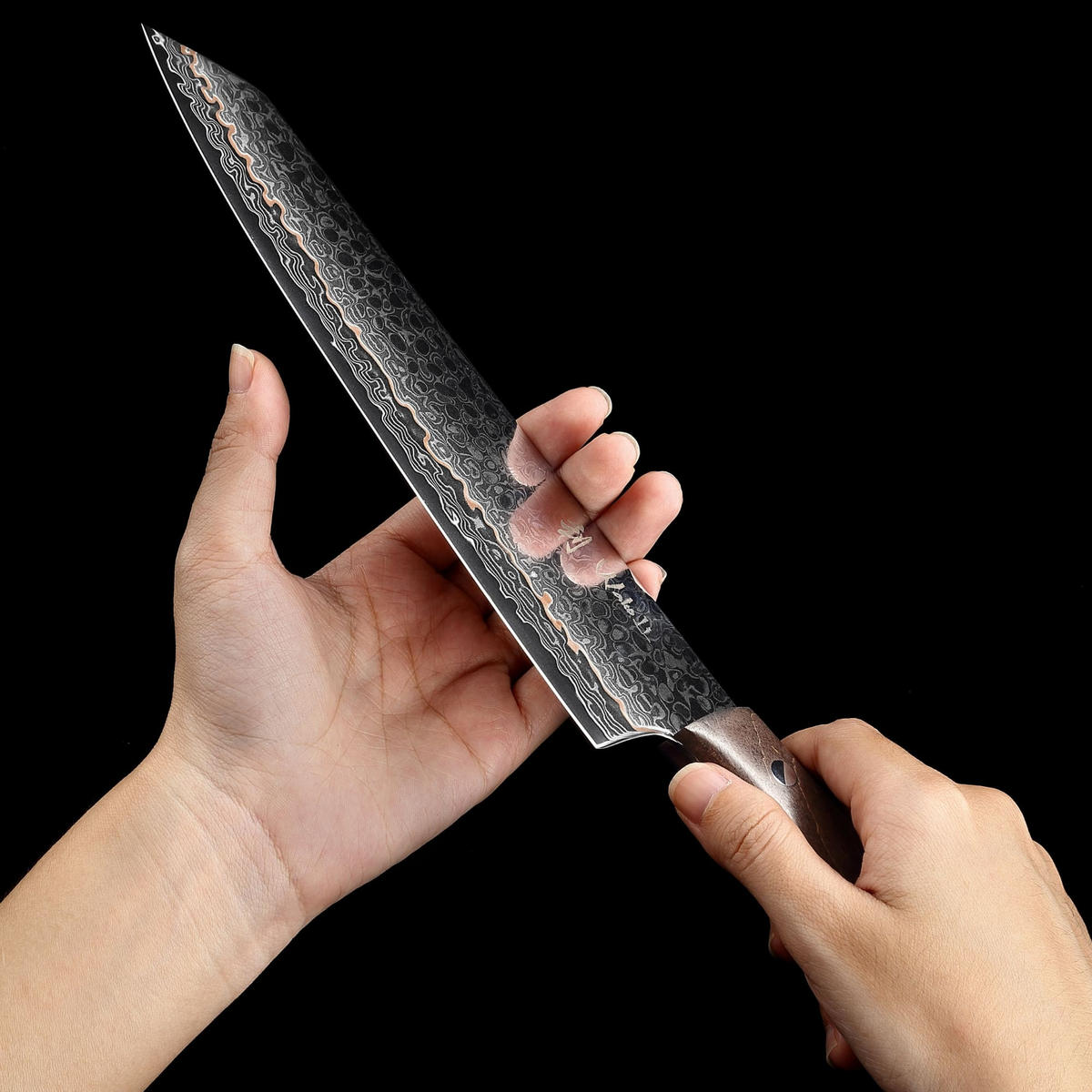 KIRITSUKEMESSER 20 cm - Kupferfarben, Holz/Metall (1cm) - Wakoli