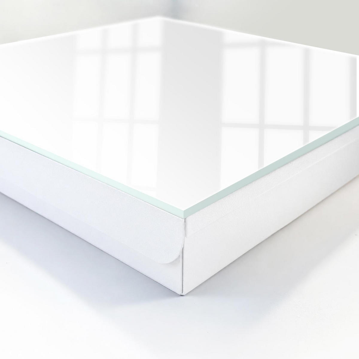 SCHLÜSSELBOX Weiß 30x30 cm – Türöffnung nach rechts - Weiß - Weiß, Metall (30/30/5cm) - TULUP