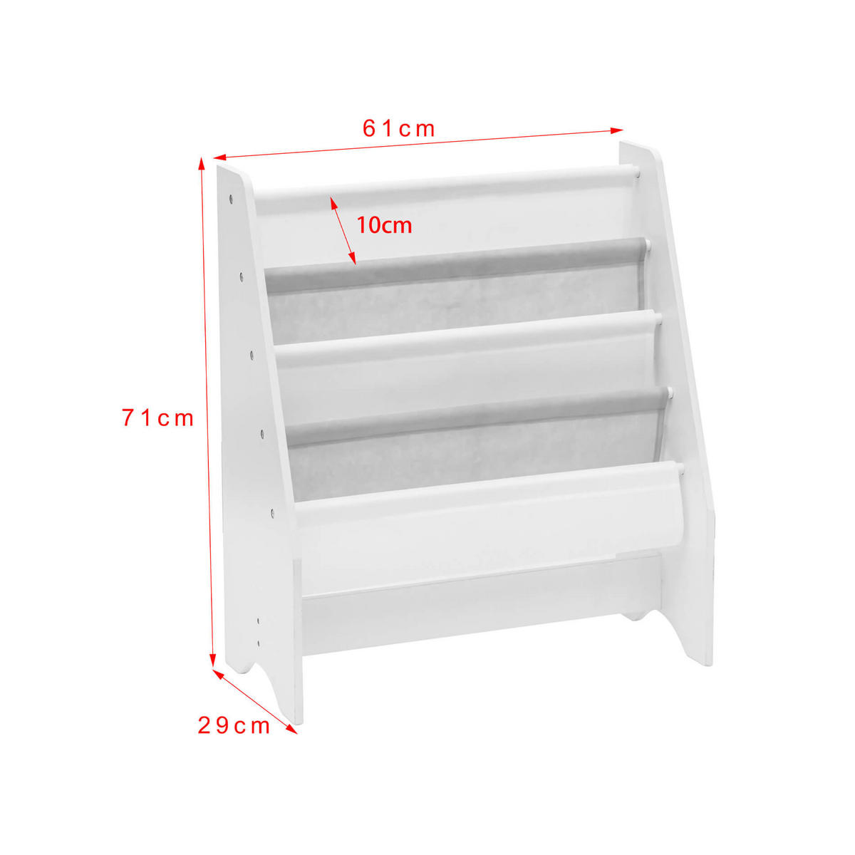 BÜCHERREGAL Weiß 29/29/71 cm - Weiß, Holzwerkstoff (29/71/29cm) - Mobili Rebecca