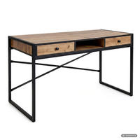 SCHREIBTISCH ELOSNIS 123 cm Craft Eiche - Eichefarben/Schwarz, Holzwerkstoff (123/48/80.5cm) - Akord