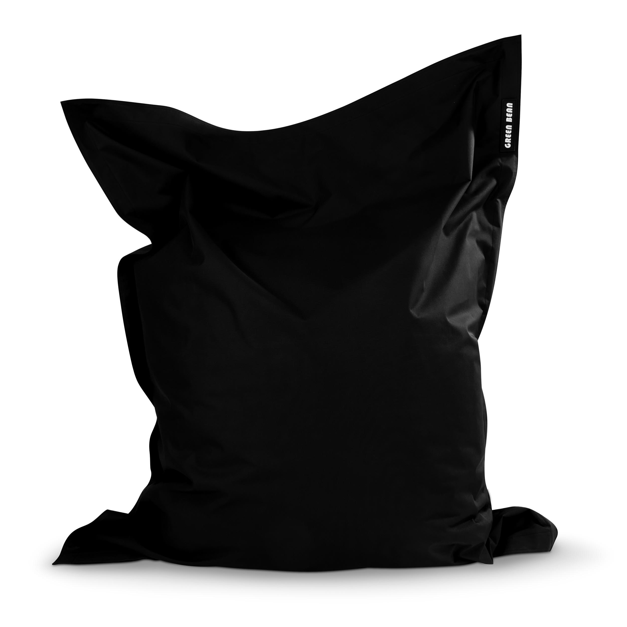 SITZSACK XXL "Square" 140x180cm - 380 L - Schwarz, Textil (140/25/180cm) - Green Bean