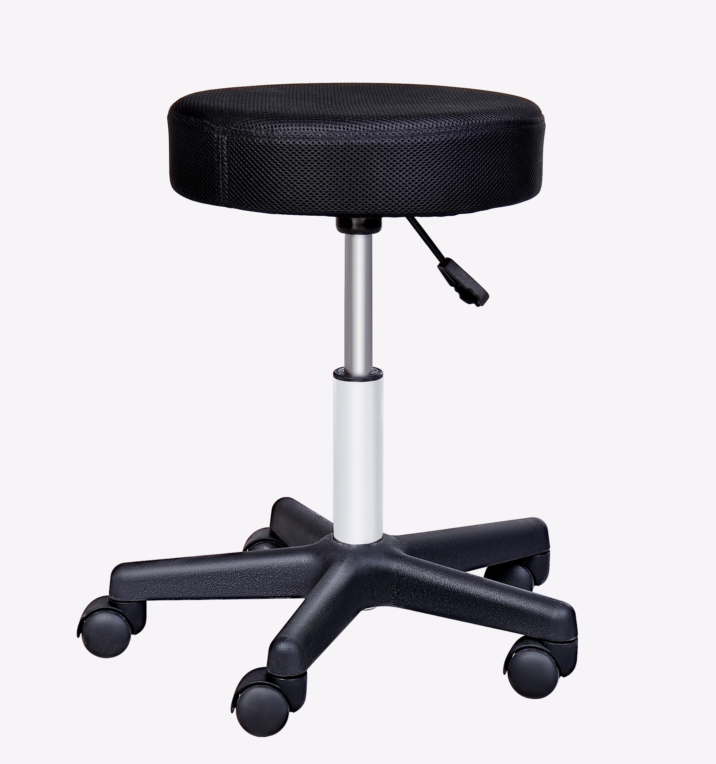 BÜROHOCKER DE-18004 höhenverstellbar mit 3 Hussen Schwarz - Schwarz, Holzwerkstoff (35/54/35cm) - ComfortXL
