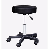 BÜROHOCKER DE-18004 höhenverstellbar mit 3 Hussen Schwarz - Schwarz, Holzwerkstoff (35/54/35cm) - ComfortXL