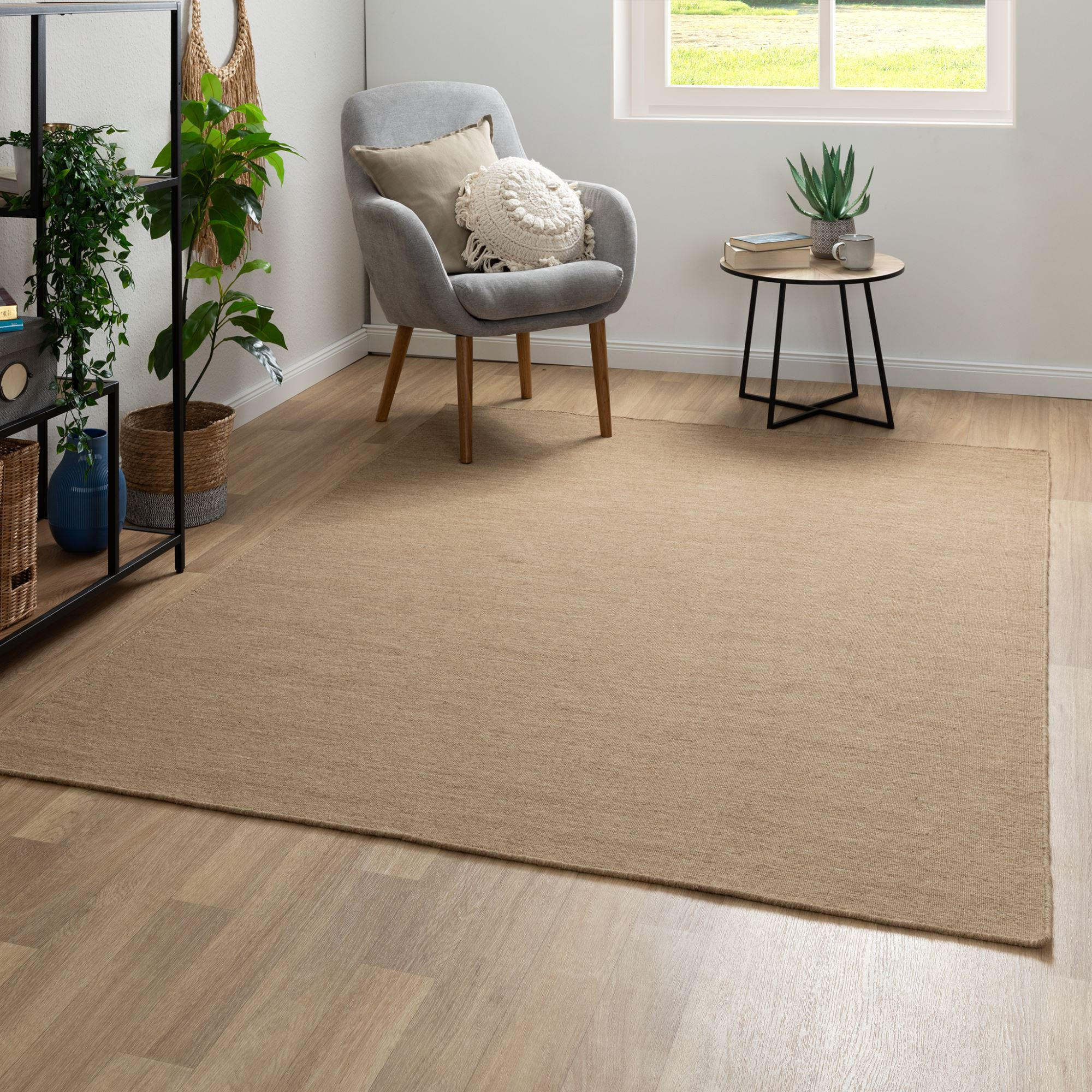 HANDWEBTEPPICH 60/120 cm Delhi - Beige, Naturmaterialien (60/120cm) - Steffensmeier