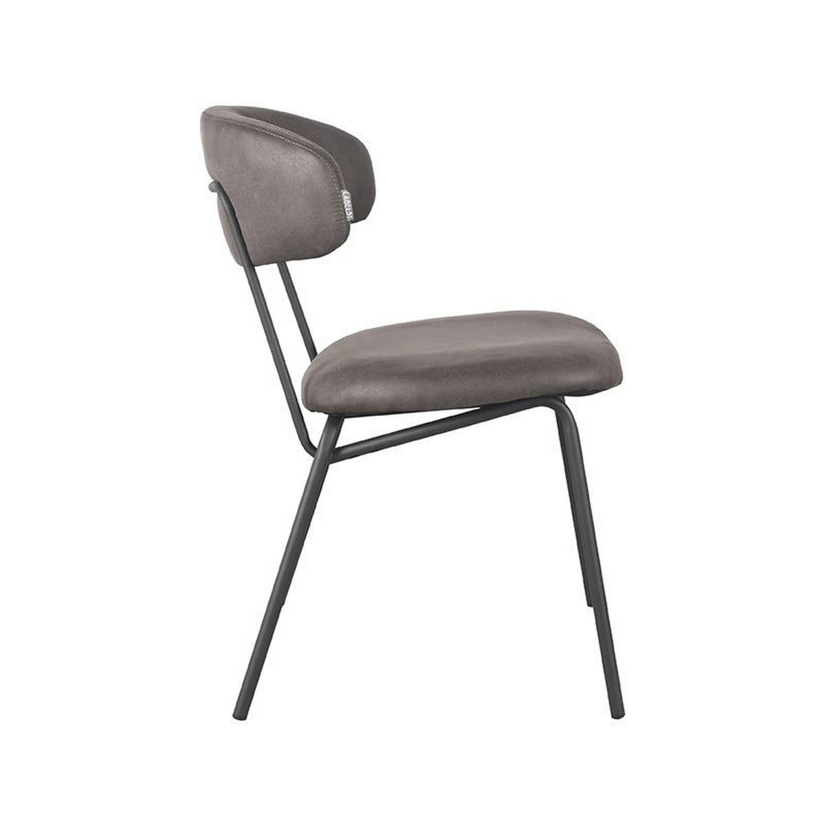 ESSZIMMERSTUHL Zack Grau 59/53/79 cm 2er-Set - Grau, Textil (53/79/59cm) - LABEL51