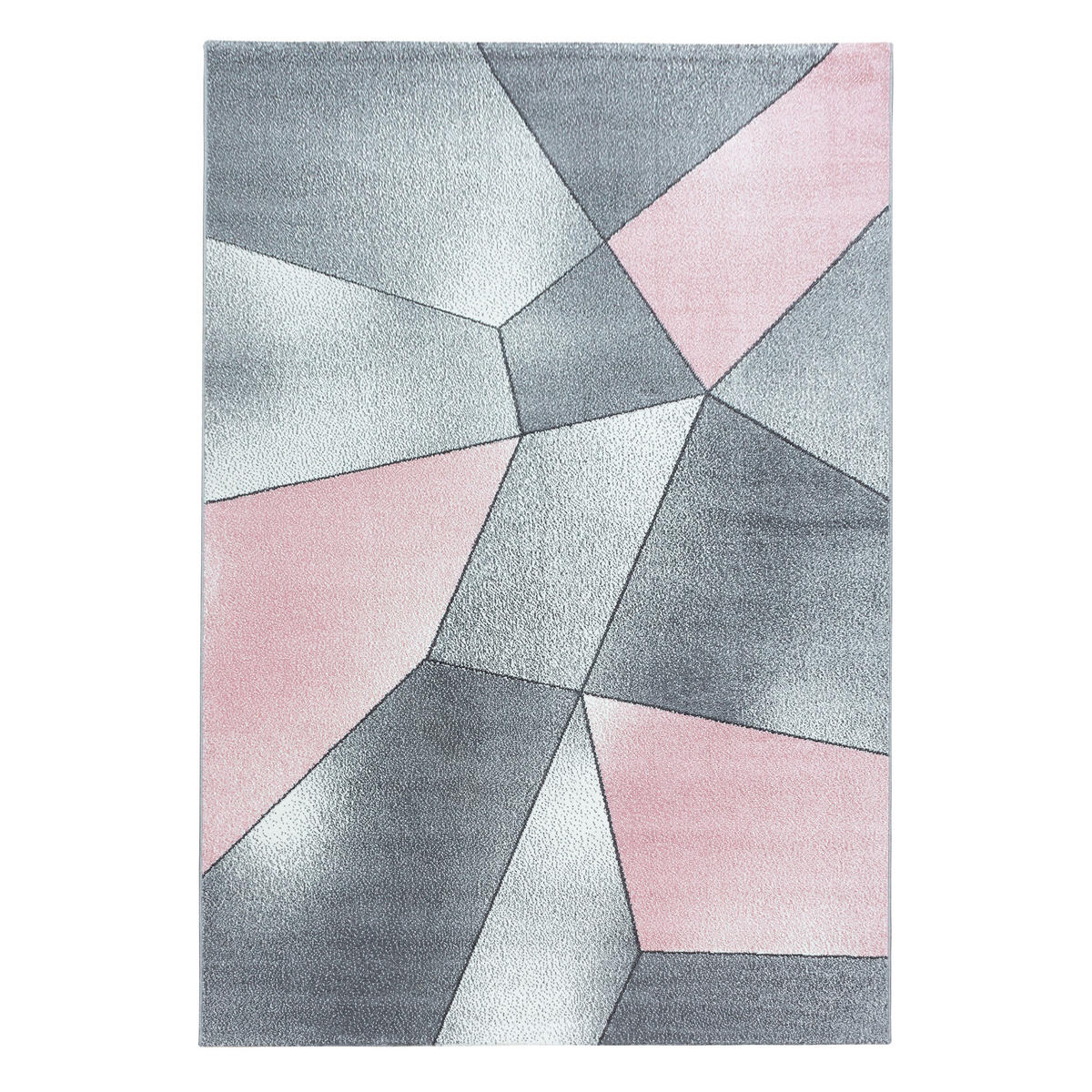 TEPPICH Kurzflor Geometrisch Polypropylen Wohnzimmer Pink Läufer 80x150 - Rosa, Textil (80/150cm) - KADIMA DESIGN