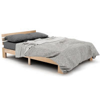 BETT 140/200 cm aus Massivholz in Natur mit Lattenrost - Naturfarben, Holz (140/200cm) - Flora Grace