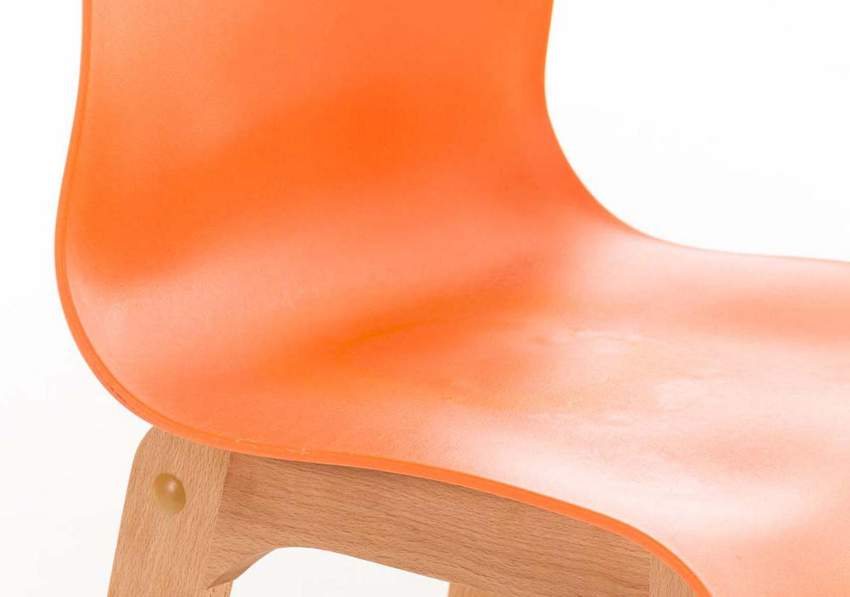 BARHOCKER 2er-Set DELHI Orange Holz - Orange, Holz (41/101/46cm) - DELUKE