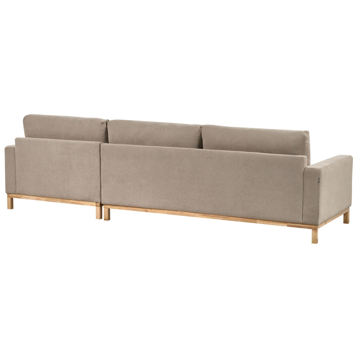 ECKSOFA 4-Sitzer Stoff Taupe linksseitig Siggard - Taupe/Beige, Textil (296/163cm) - Beliani