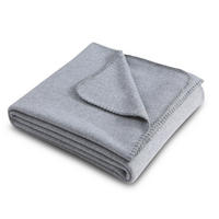 FLEECEDECKE eco-line grau meliert 140/190 cm Ketteleinfassung Anti-Pilling - Grau, Textil (140/190cm) - wometo