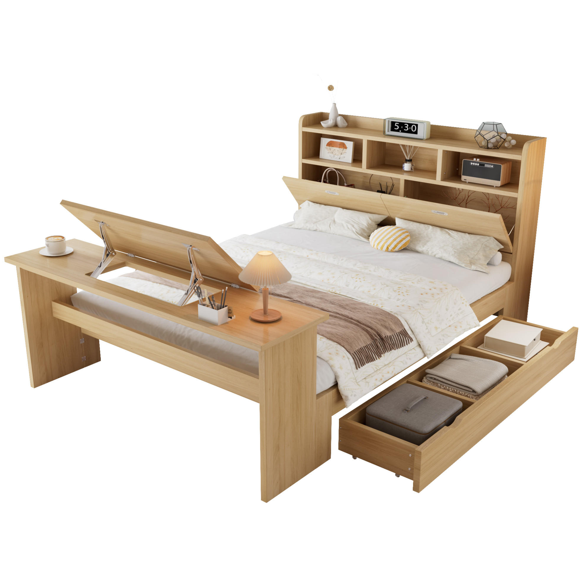 Beauniv Bett Natur 140x200 cm