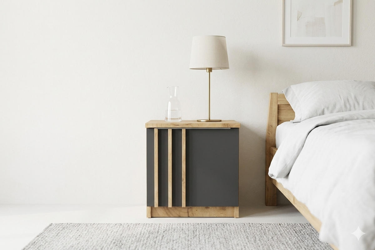 NACHTTISCH Sorento - Craft Gold - 40 x 34,5 x 40,5 cm - Braun, Holzwerkstoff (35/41/40cm) - BM-Möbel