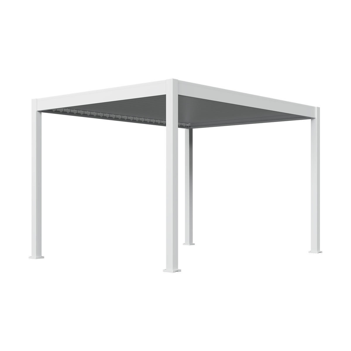 TERRASSENÜBERDACHUNG Deluxe Plus 3x4m Elektrisch Pavillon Aluminium LED - Anthrazit, Metall (300/255/400cm) - WEIDE