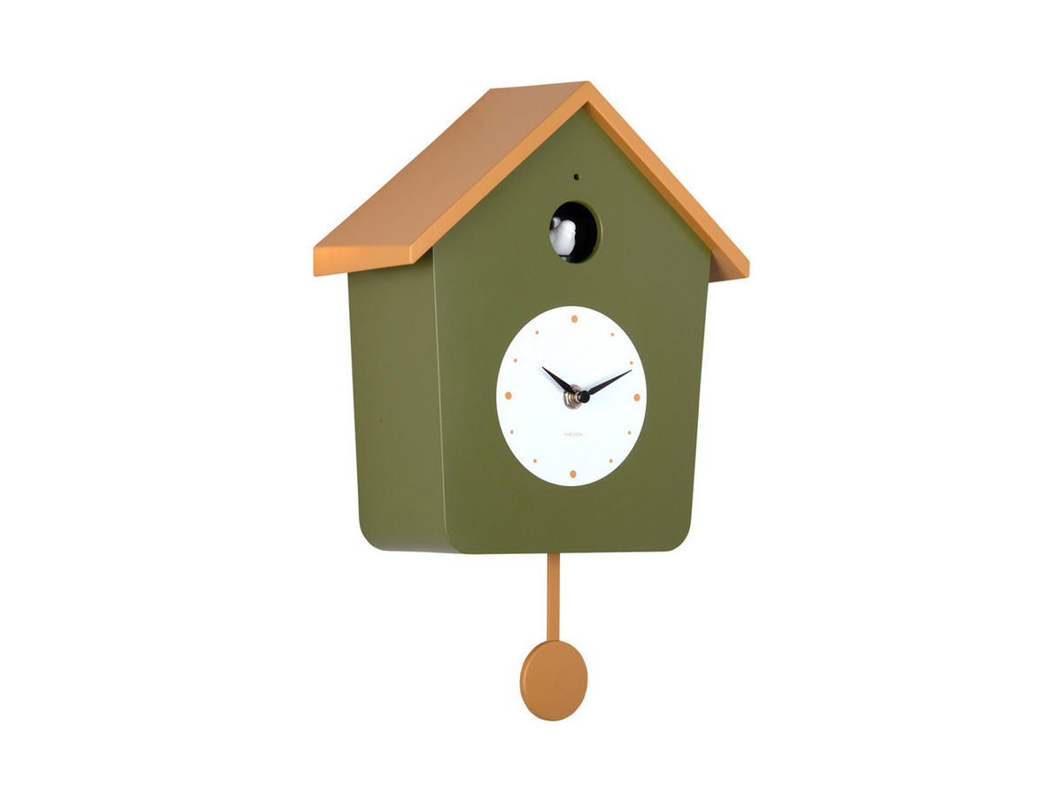 WANDUHR Cuckoo 23/10/26 cm - Olivgrün, Kunststoff (10/26/23cm) - Karlsson