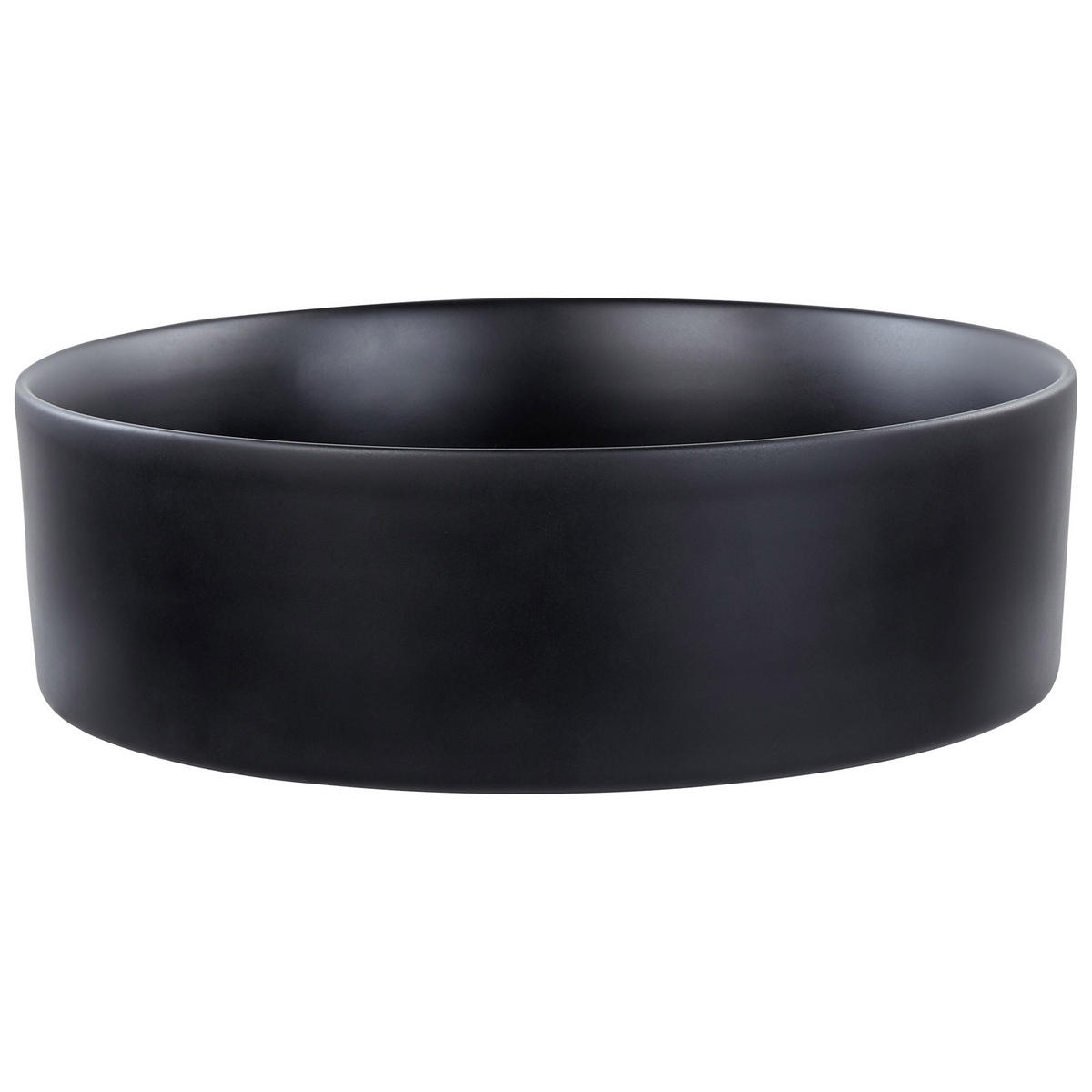 AUFSATZWASCHBECKEN Schwarz 40 cm Keramik Tebar - Schwarz, Keramik (40/12/40cm) - Beliani