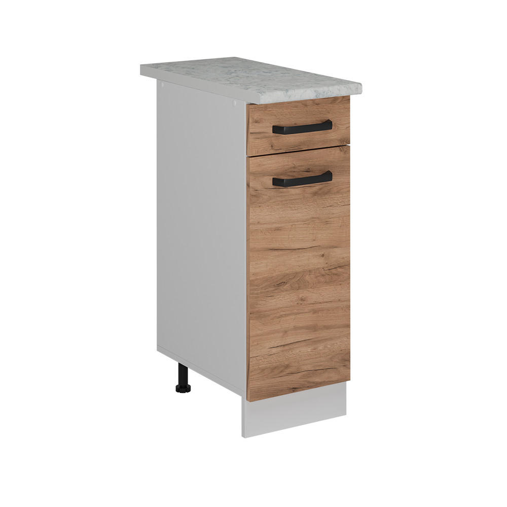 Vicco Küchenunterschrank Eiche, Weiß 30x81.6x60 cm