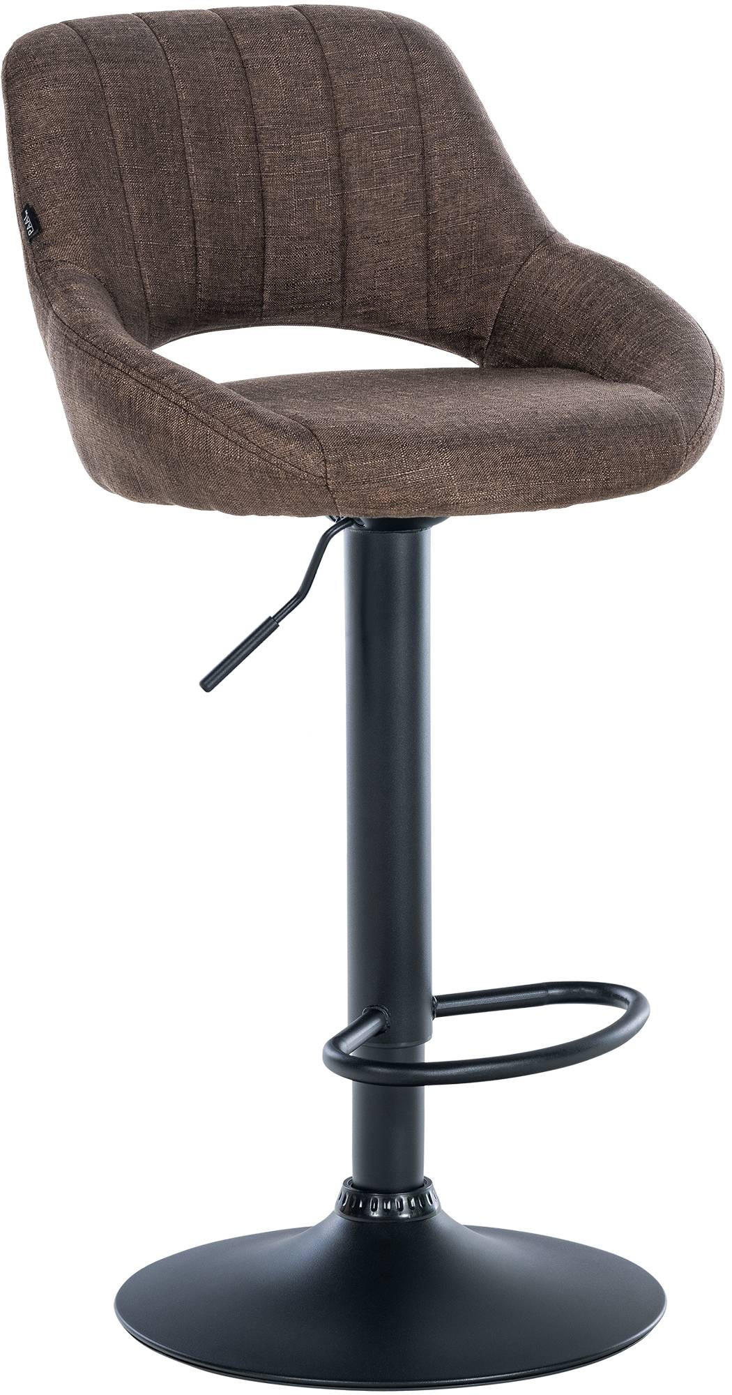 BARHOCKER Stoff Braun - Schwarz/Braun, Textil/Metall (47/85/48cm) - CLP