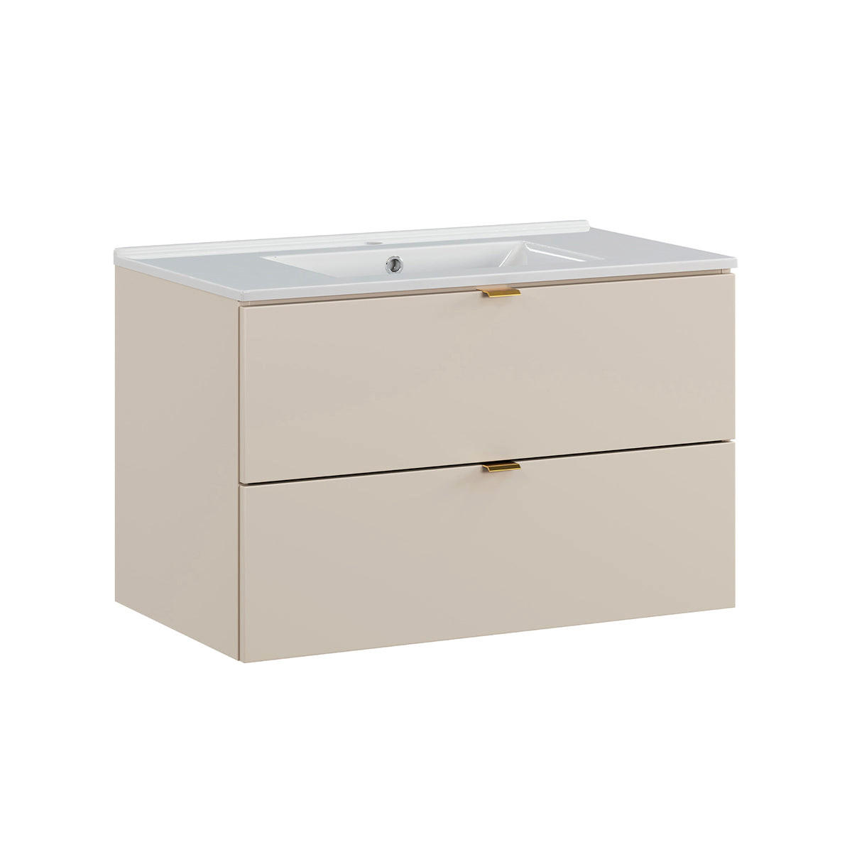 WASCHTISCH 80cm Azel Kaschmir - Beige, Holzwerkstoff (80/50/46cm) - Petits-meubles
