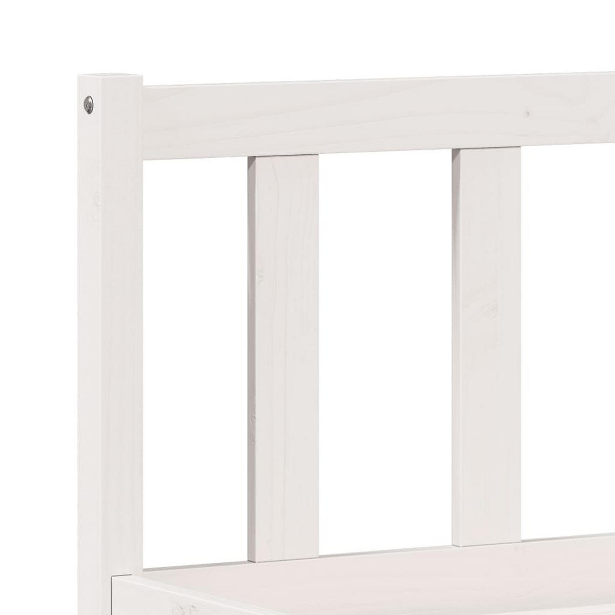 MASSIVHOLZBETT Extra Lang Ohne Matratze Weiss 200/220 Kieferholz - Weiß, Holz (90/200cm) - vidaXL