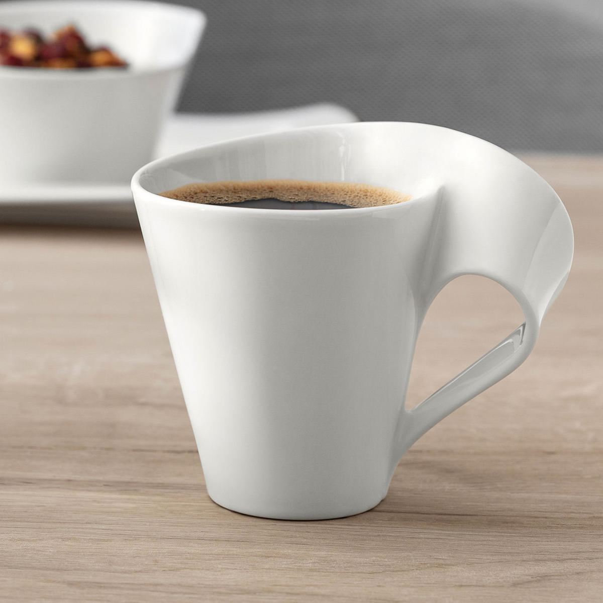 KAFFEEBECHER MIT UNTERTELLER NewWave Caffè weiß 300 ml 6er Set - Weiß, Keramik (14/14.4/20cm) - Villeroy & Boch