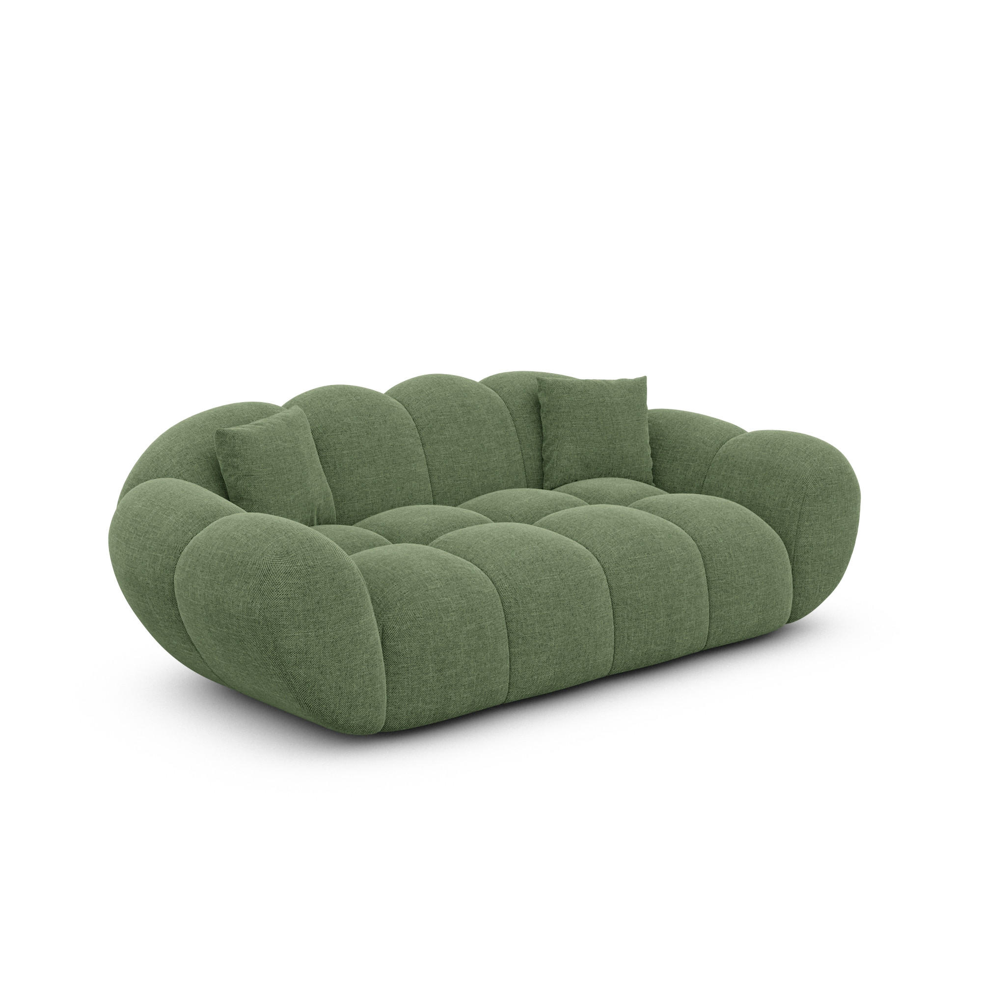 2-SITZER-SOFA Liva Grün Strukturstoff - Grün, Textil (200/70/93cm) - VAROYAL