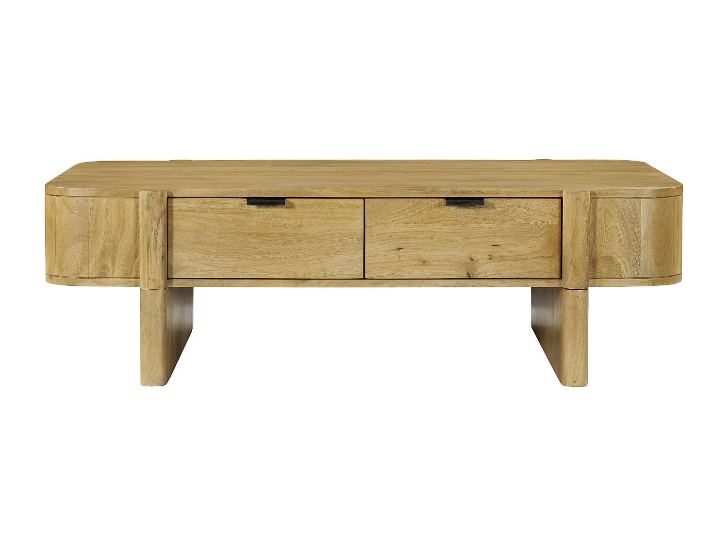 COUCHTISCH - 120 cm x 70 cm - Holz, Platte - Naturfarben Hell MELYRAN - Naturfarben, Holz (70/120/36cm) - Vente-Unique