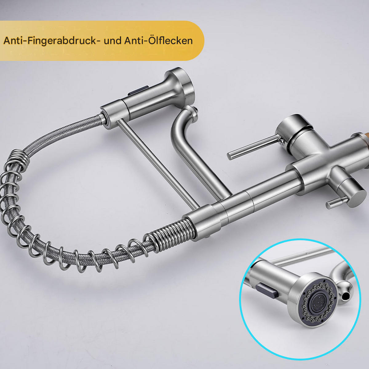 BADEZIMMERARMATUR, 3-in-1-Funktion, Zu- und Ablaufrohre, 44,5 x 23,5 cm, silber. - Silberfarben, Metall (50/7/31cm) - Vallsero