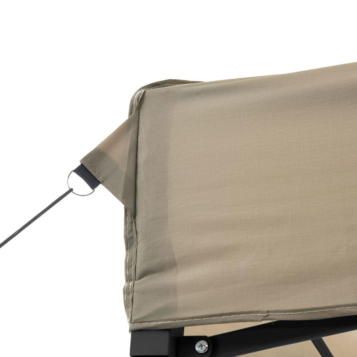 PARTYZELT Faltbar Pop-Up Mit 3 Seitenteilen Taupe - Schwarz, Textil (292/315/580cm) - vidaXL