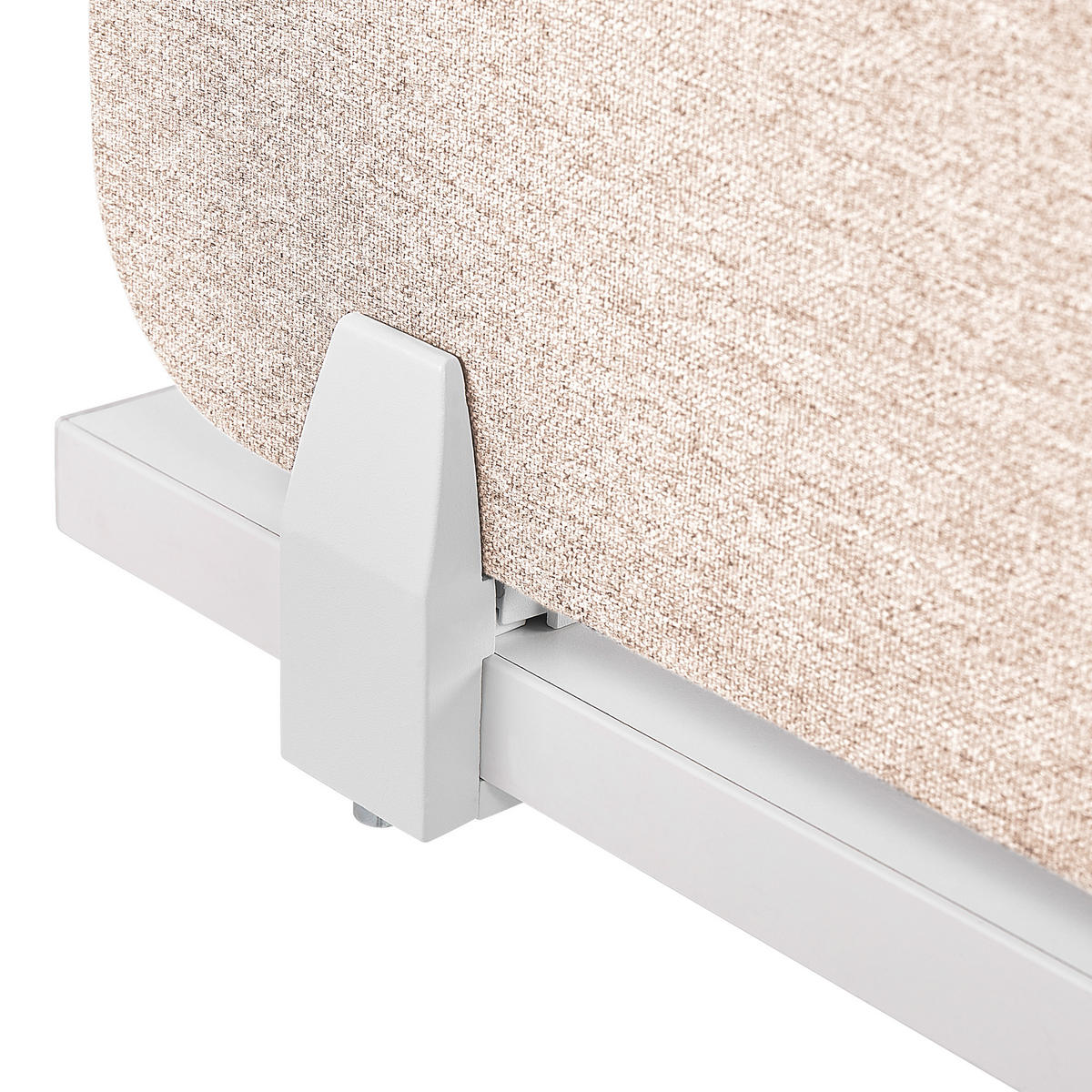 SCHREIBTISCHTRENNWAND 72 x 40 cm Beige Wally - Beige, Textil (72/40/2cm) - Beliani