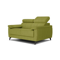 SOFA TAUNUS 2-Sitzer, limette - Limette/Schwarz, Holzwerkstoff/Textil (141/80/102cm) - Courtois Laville