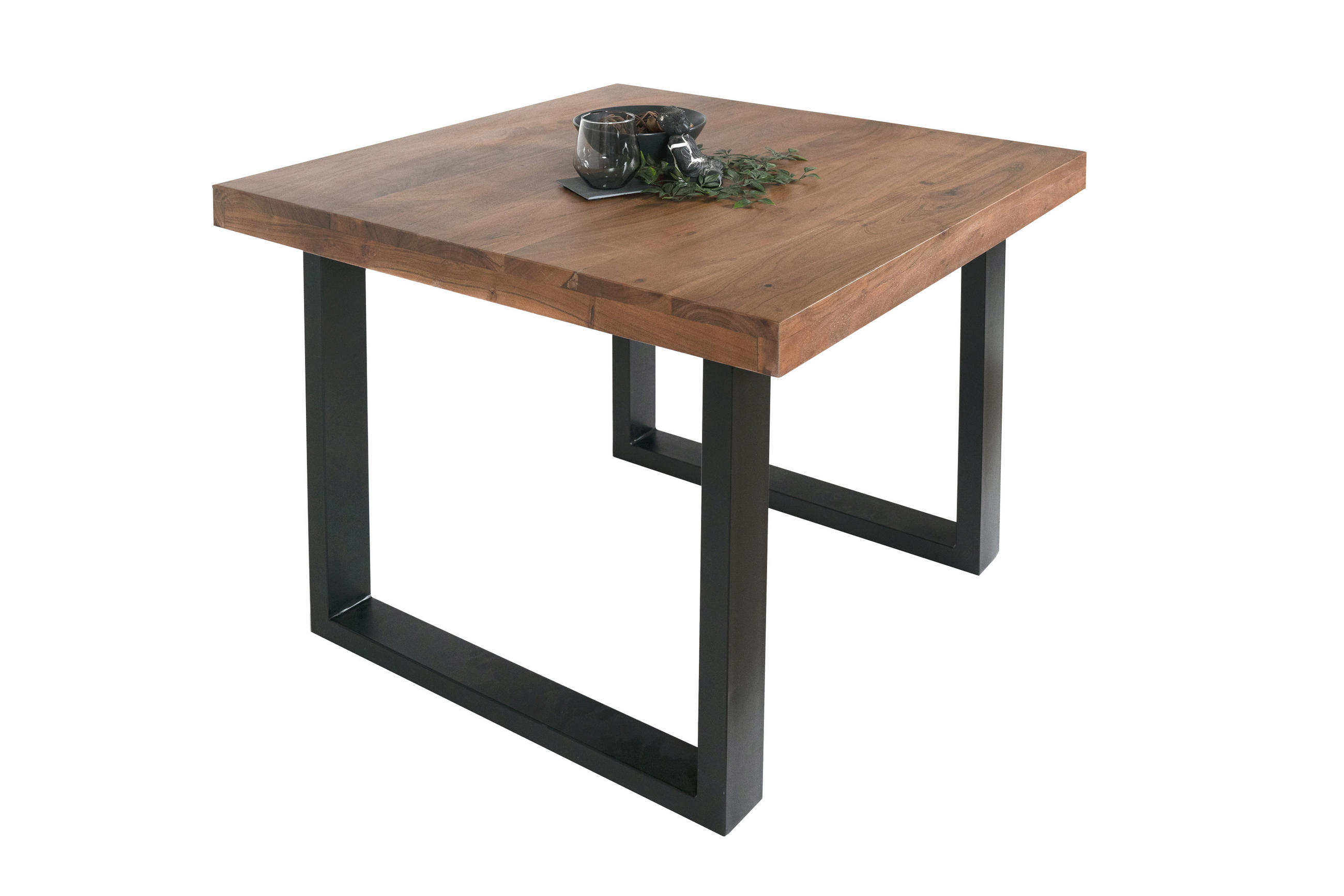 ESSTISCH RIO - Schwarz/Braun, Holz/Metall (80/80/77cm) - SAM