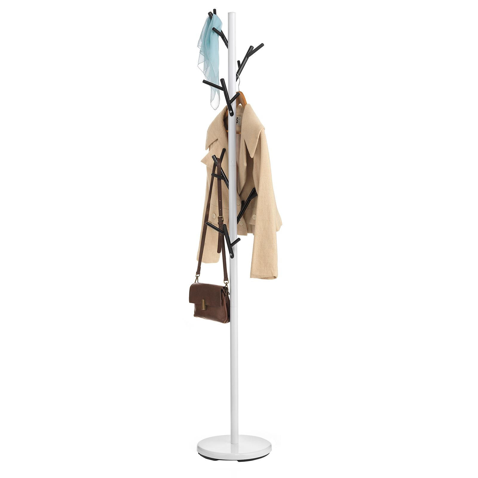 Idimex Kleiderständer Weiß, Schwarz 30x177x30 cm