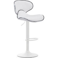 BARHOCKER Las Vegas V2 Kunstleder 88-108 cm weiß - Weiß, Leder (46/88/49cm) - furnicato