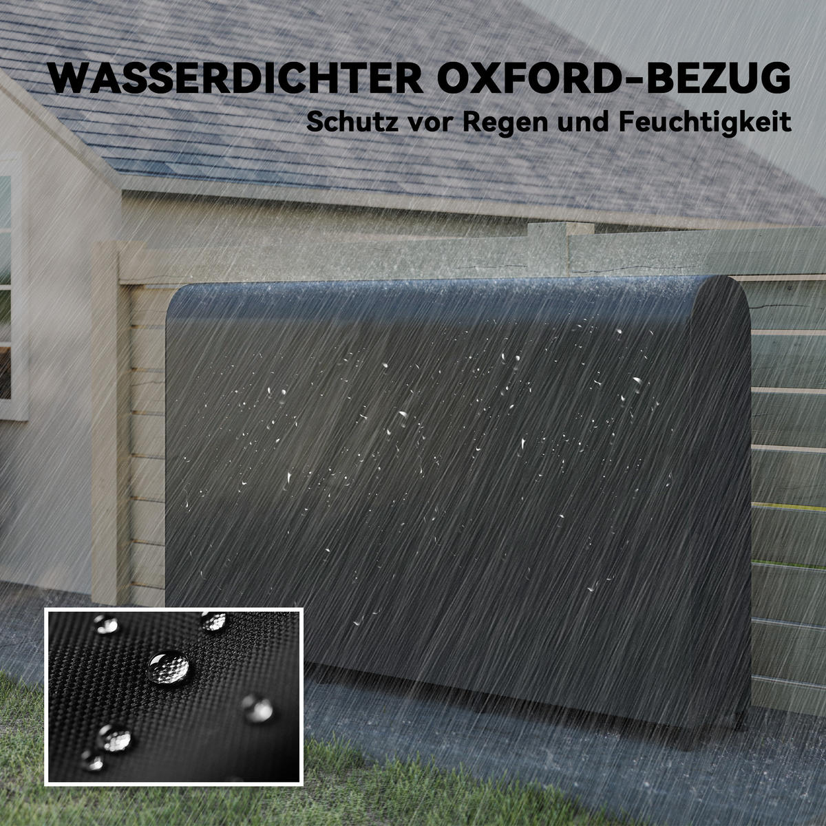 KAMINHOLZREGAL Metall 199 x 30 x 121 cm Brennholzregal 0,6m³ mit Abdeckung - Schwarz, Metall (30/121/199cm) - Outsunny