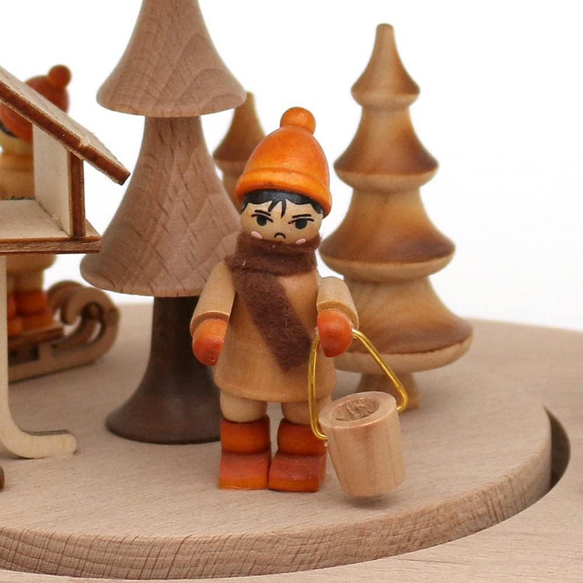 PYRAMIDE Vogelfütterung 20/24/35 cm - Multicolor, Holz (0.1/35/0.1cm) - Dekoteam24