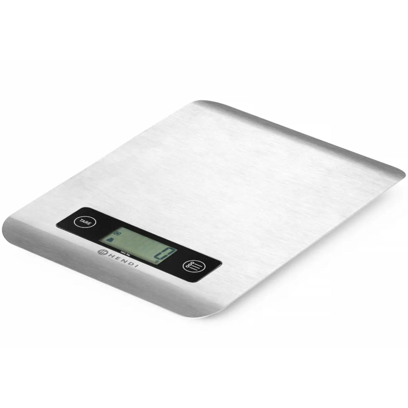 KÜCHENWAAGE Edelstahl 5 kg - Silberfarben, Metall - Hendi