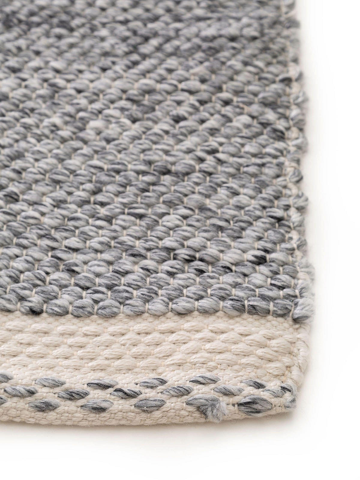 TEPPICH aus recyceltem Material Kiah Grau 160x230 cm - Grau, Textil (160/230cm) - benuta Pure