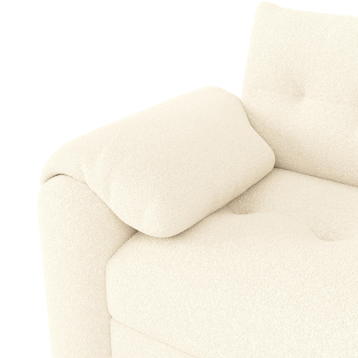 3-SITZER-SOFA DE-33245 mit Beistelltisch Beige - Beige, Holzwerkstoff (207.5/87/80cm) - ComfortXL