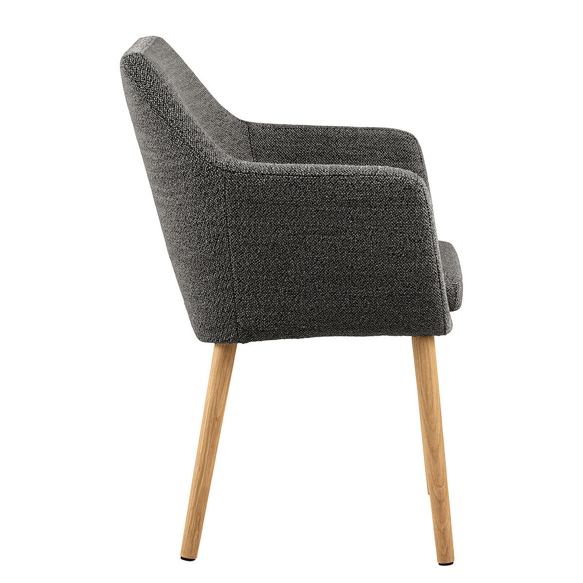 ARMLEHNENSTUHL - Anthrazit, Textil (58/84/58cm) - home24