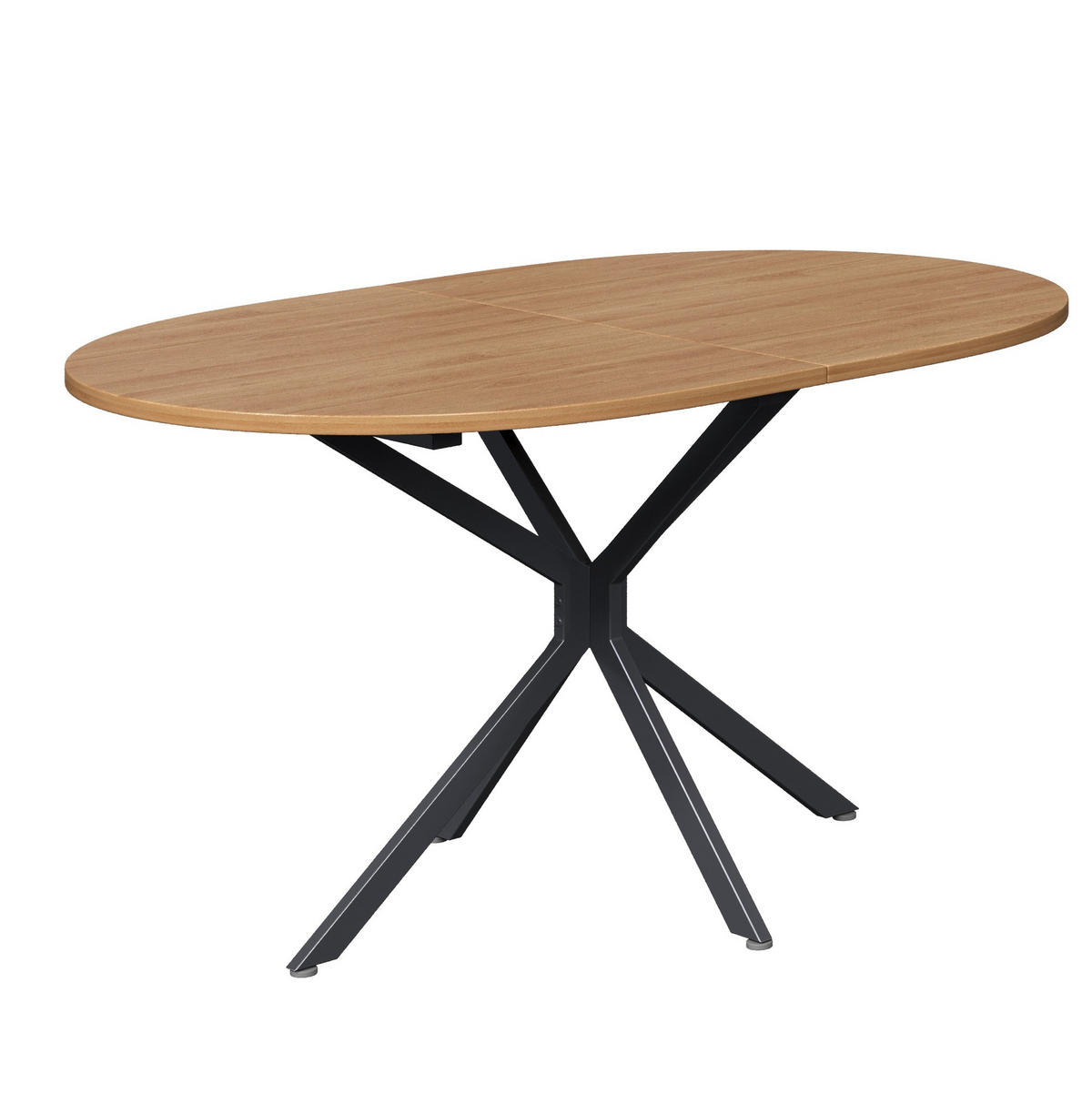 ESSTISCH 120/75,5/80 cm Natur aus MDF mit Kreuzgestell - Naturfarben, Holzwerkstoff (80/120/75.5cm) - OKMYHOME