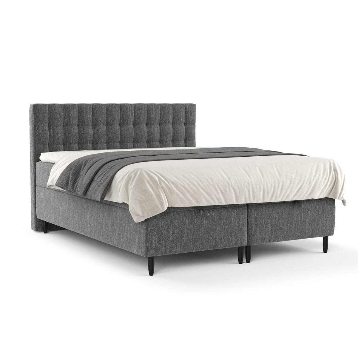 BOXBETT Milo Schwarz 160/200 cm - Schwarz, Holz/Holzwerkstoff (160/200cm) - Maison de Reve