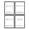 POSTER Set mit 4 WörterDefinitionen A4 Rahmenlos - Klar, Papier (29.7/3cm) - Nacnic