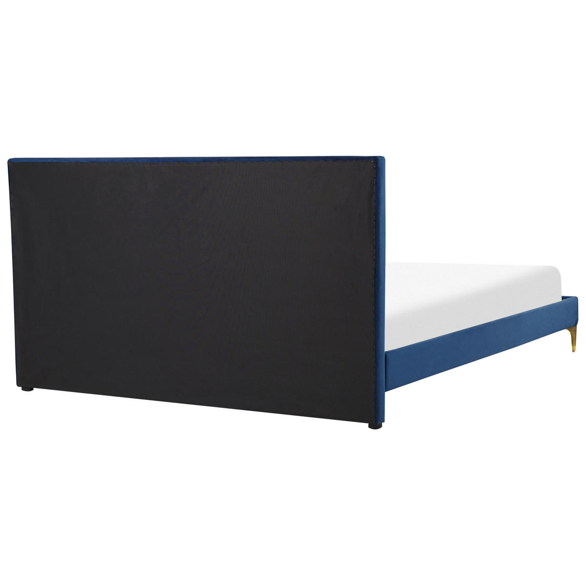 DOPPELBETT 160/200cm Marineblau Limoux - Blau, Textil (160/200cm) - Beliani