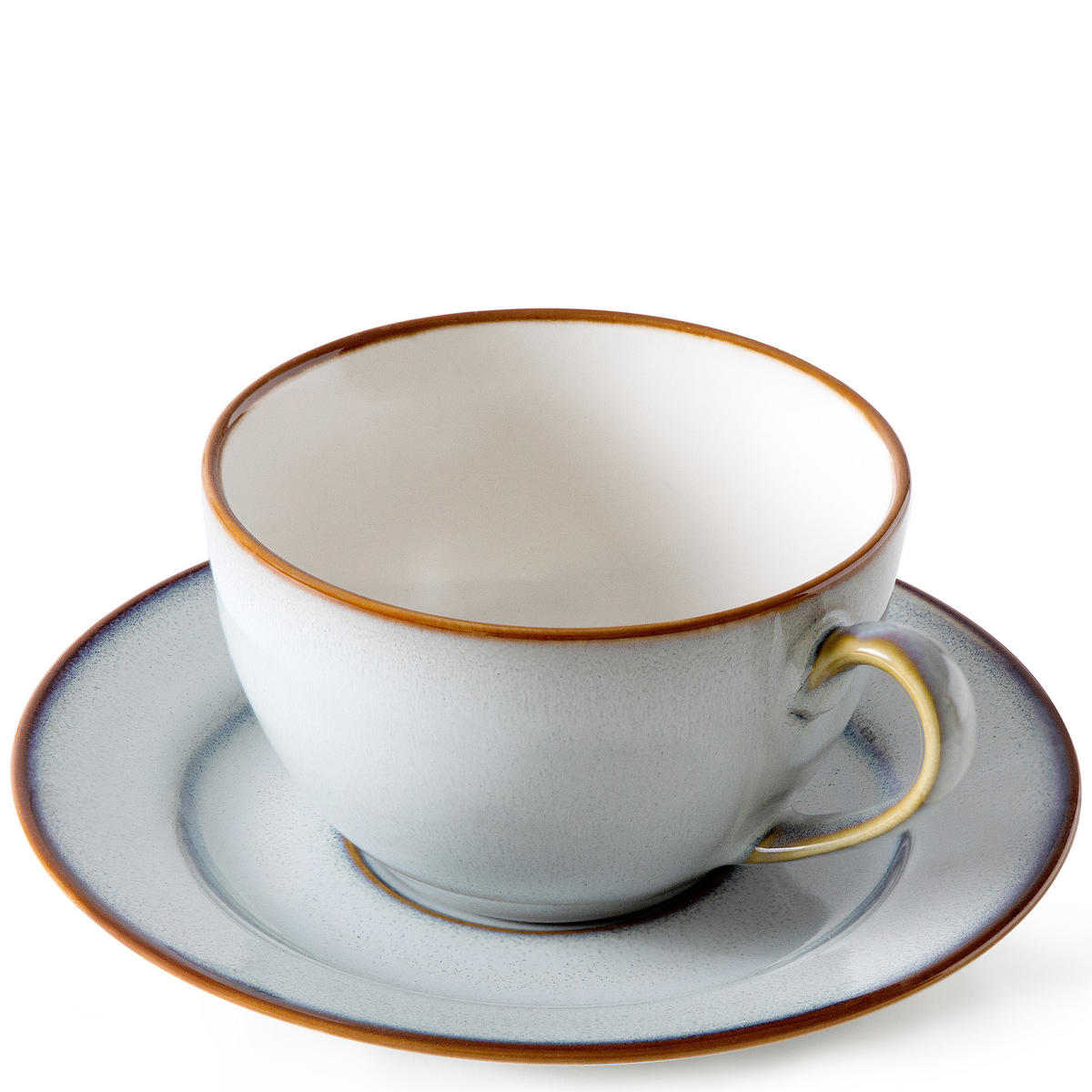 KAFFEESERVICE 6 Personen PORTOFINO 12-tlg - Blaugrau, Keramik (9.5/6.5/9.5cm) - Ritzenhoff Breker