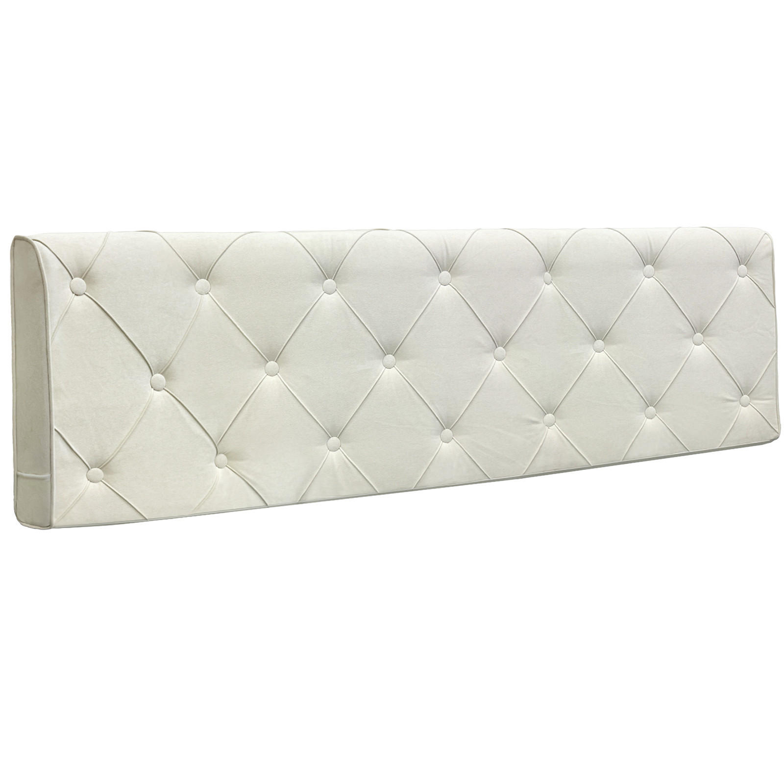 KOPFTEIL Quadratisches Raster Wildlederimitat 60*200cm - Beige/Grau, Textil (10/60/200cm) - Vercart